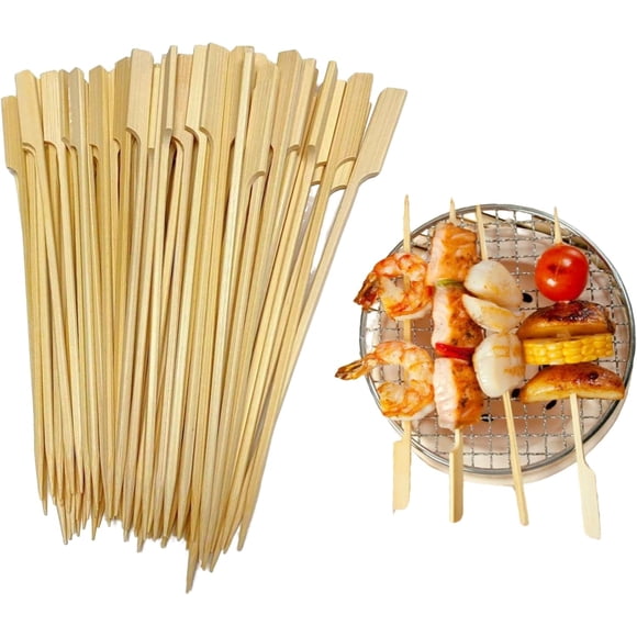 100 Pcs de Brochettes en Bambou Multifonctionnelles, 6 Pouces de long, Produits en Bambou 100 % Naturels, Convenant aux Amuse-Gueules, à Divers fruits, Légumes et à Divers Types de Brochettes de Viande
