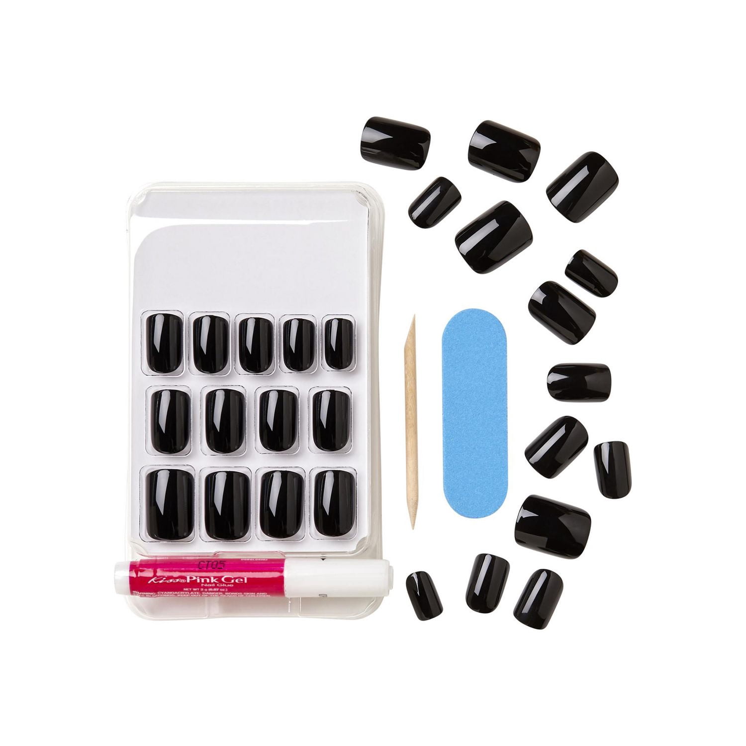 KISS Gel Fantasy - Fake Nails, Short