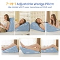 thumbnail image 2 of Wedge Pillows for Adult Adjustable Bed Wedge Pillow for Post Surgery Triangle Pillow Headboard with Bolster Cushion for Sleeping Acid Reflux Neck & Back Support and Dark G, 2 of 8