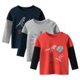 thumbnail image 1 of LYMAYTER T-Shirt Garçon 1-9 Ans Imprimé Dessin Animé Manches Longues Col Rond pour Enfants Printemps Automne, 1 of 8