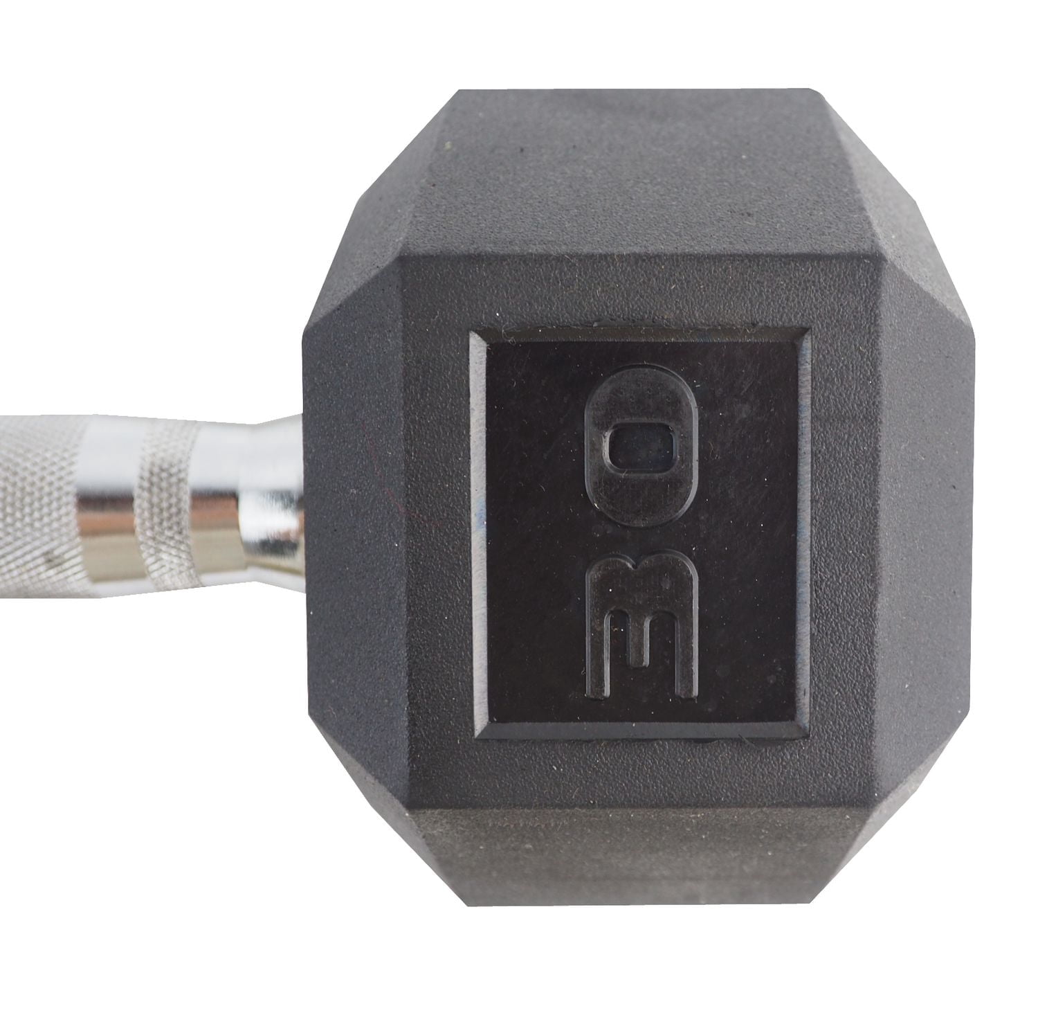 Haltère hexagonal revêtement caoutchouc GoZone – Noir/chrome