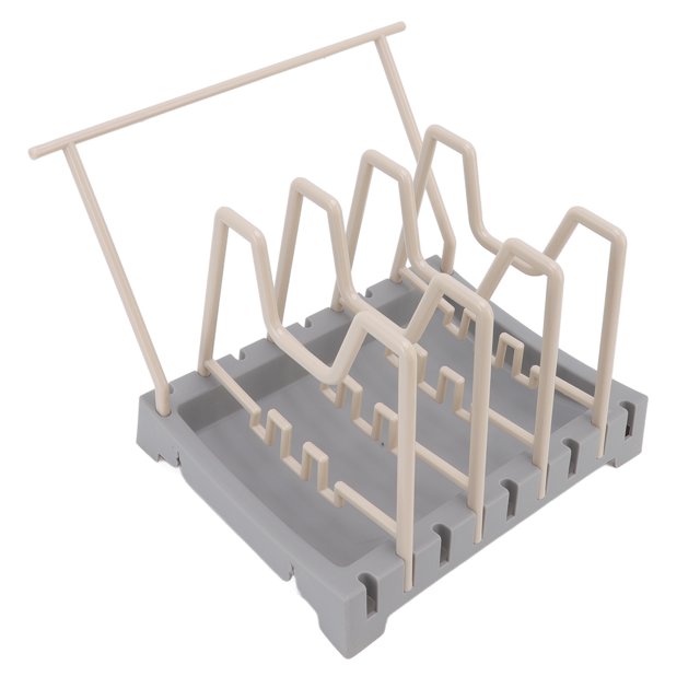 Pan Pot Lid Holder Durable PP Space Saving Stable Nonslip Base Wide Application Cutting Board Organizer Type B