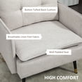 thumbnail image 4 of HOMCOM Accent Chair with Tufted Back Cushion and Steel Legs for Living Room, 4 of 10