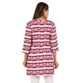 thumbnail image 4 of Moomaya Womens Tops Rayon Block Print Tunic 3/4th Sleeve Tunic Summer Blouse, 4 of 8
