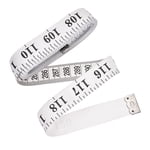 Uxcell Mesure de la bande de vêtements pour le corps 120 de pouce Métrique de pouce ruban de mesure doux double face pour tailor à coudre blanc