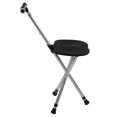 thumbnail image 3 of Walking Cane Stool, Lightweight Adjustable Height Folding Crutch Stool  For Queuing For Elderly, 3 of 8
