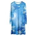thumbnail image 4 of Splozh Robe de Noël pour Fille Robe de Noël pour Fille Imprimé Bal Fête Fête de Noël Robes pour Fille Violet Pâle, 5-6 Ans, 4 of 5