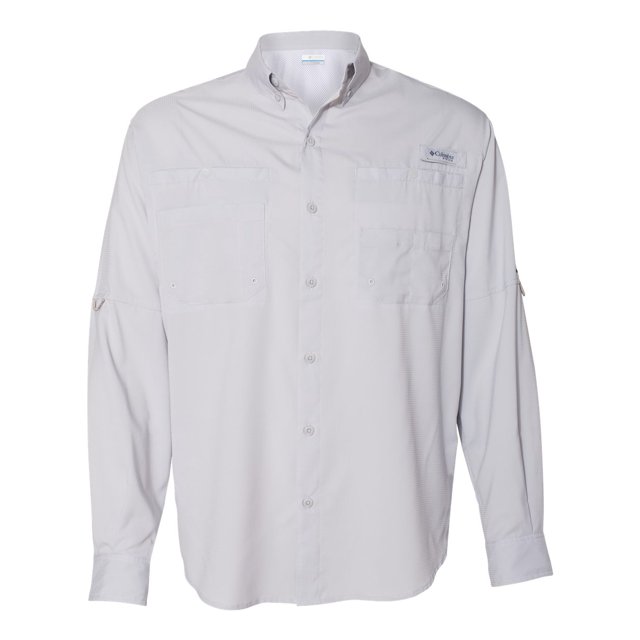 PFG Tamiami II Long Sleeve Shirt, XL, Cool Grey