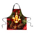 thumbnail image 2 of GUOOL Christmas Adults Chef Apron for Kitchen Festive Cooking Baking Candle Candle 2, 2 of 6