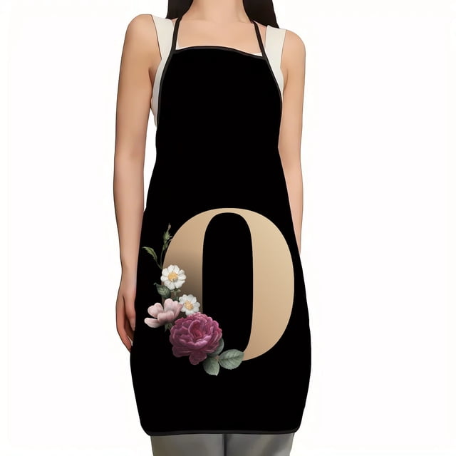 EGNMCR Apron Flower Letter Pattern Kitchen Fouling Apron Letter Print Series Apron Apron Apron