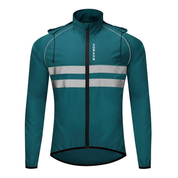 TIELUTT Packable Cycling Jacket Hooded Running Coat Lightweight Biking Windbreaker for Bike Men Mens Cycling Shirts Cycling Dad Shirt Bike Outfit Men Bike for Men