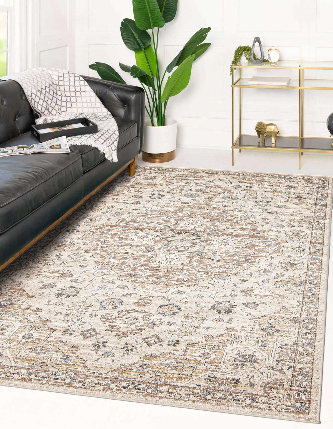 ECARPET Arden Tapis Traditionnel pour Salon, Chambre, Salle A Manger, Entrée, Couloir et Plus Encore.
