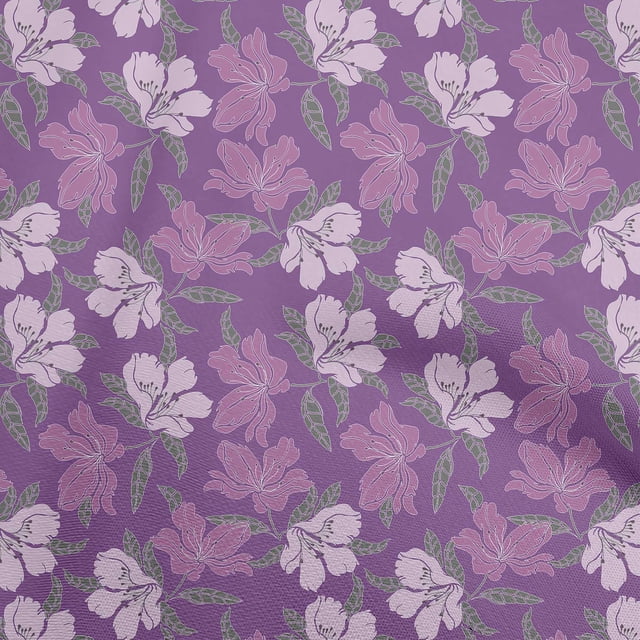 oneOone Velvet Purple Fabric Florals Sewing Craft Projects Fabric Prints By Yard 58 Inch Wide