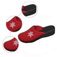 thumbnail image 4 of Women Fashion Slip on Slippers Snowflake Design Flock Material Semi Enclosed Toe Soft Sole Casual Slide Sandals, 4 of 6
