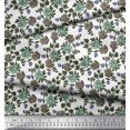 thumbnail image 3 of Soimoi Rayon Crepe Fabric Leaves & Floral Block Print Fabric by Yard 46 Inch Wide, 3 of 3