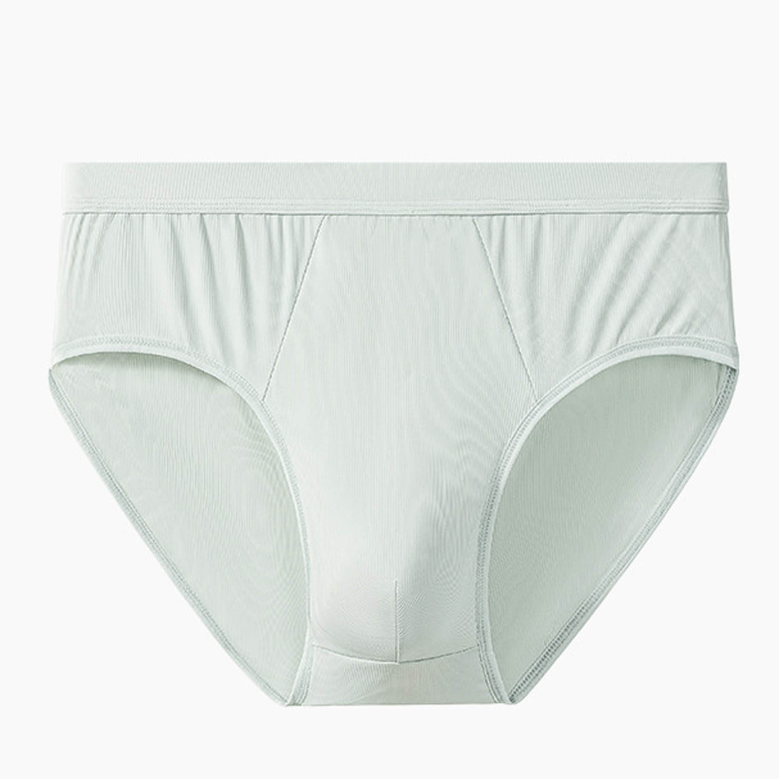 ylioge Mens Underwear Casual Solid Stretchy Mid Waisted Basic Breathable Briefs
