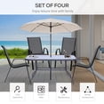 thumbnail image 4 of Outsunny 4-Piece Outdoor Dining Chair Set for Relaxing on Patio, Black, 4 of 10