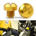 thumbnail image 1 of 2Pcs Moto M10x1.25 Specchietto Retrovisore Filettatura Tappi per Fori Bulloni Gold Positive, 1 of 8