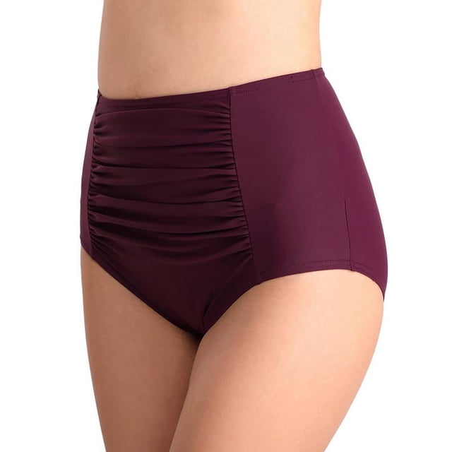 MesaSe Women‘s High Waisted Bikini Bottoms Tummy Control Swimsuit Bottoms Ruched Full Coverage Swim Bottom High Rise