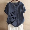 thumbnail image 2 of Birdeem T-Shirt Ample Décontracté d'Été pour Femme à Col Rond, Manches Courtes, Imprimé, 2 of 3