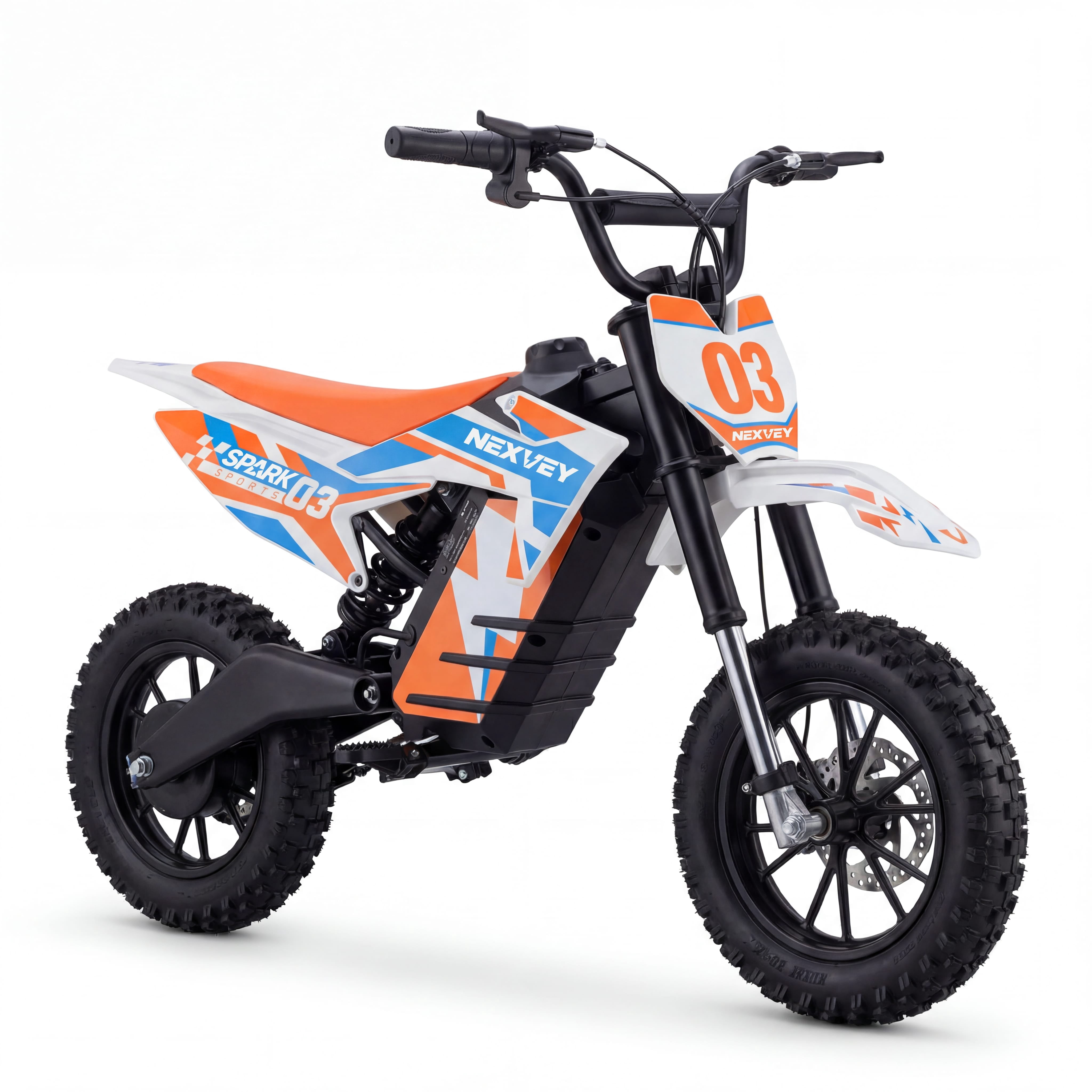 NEXVEY Spark 03 Electric Dirt Bike Electric Bike for Kids 8-13 – 1500W Kids Electric Dirt Bike, 48V Battery 22MPH Electric Motorcycle for Kids, 14” Tires Dual Suspension Off-Road Dirtbike Ebike