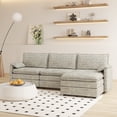 thumbnail image 1 of 108" Modular Chenille Cloud Sectional with Ottoman, Extra-Deep l-Shape Sofa for Living Room & Apartment, 1 of 7