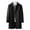 #017-Black, variant on Yusimy Men's Trench Coat Slim Fit Double Breasted Wool Blend Mid-Length Solid Color Versatile Outerwear