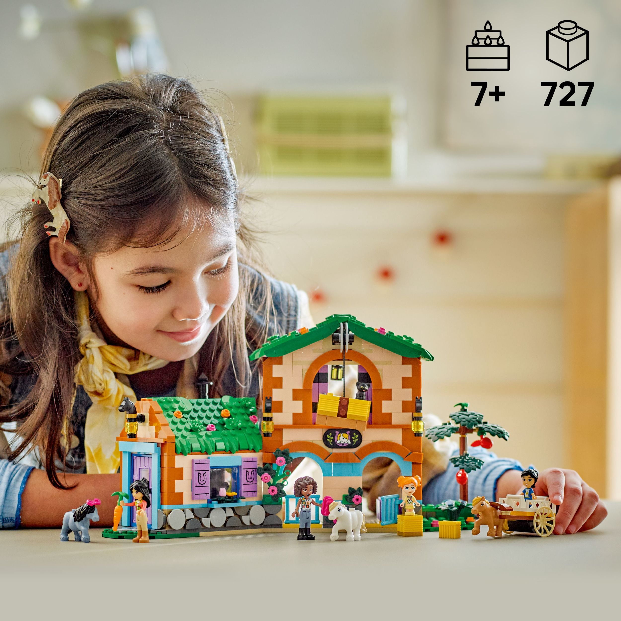 LEGO Friends Le Ranch des Poneys et l’Écurie, Ensemble de Construction, Ensemble de Jeu de Chevaux 42654