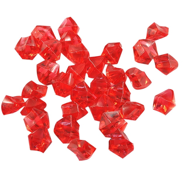Binwennn 50PCS Acrylic Gems Clear Ice Rocks Vase Rocks Centerpiece For Vase Fillers Party Table Scatter Wedding Display