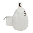 thumbnail image 1 of tamizeot Racquet Carrier Gift Bag Sports Accessory Easy Access Active Entertainment Tennis Racquet Bag Squash Pickle Ball White 29.5x10x43cm, 1 of 6