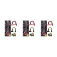 thumbnail image 2 of tredstone 5x USB 3 Rehausseur Carte VER009S Or PCI-E 1x à 16x Alimenté 60cm PCIe Rallonge Fente Rouge+fil Rouge 3Ensemble, 2 of 6