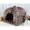 thumbnail image 3 of UPGRATOR 1Pcs Pet Shelter Tent Cloth-Wrapper Shape for Cats Leopard, 3 of 4