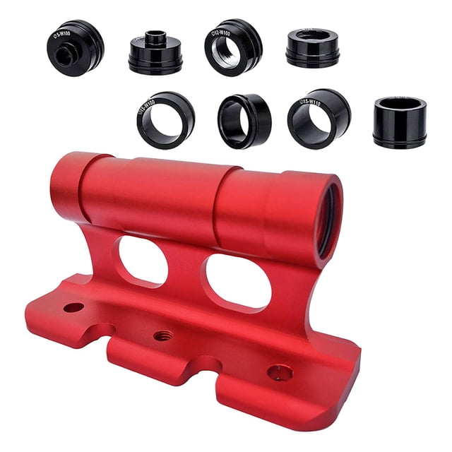 DYNWAVECA Support de Verrouillage de Fourche de Vélo Universel à Dégagement Rapide, Clip de Fixation pour Fourche avant pour Rangement de Lit de Camion Rouge