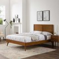 thumbnail image 1 of Modway Marlee Queen Wood Platform Bed with Splayed Legs in Walnut, 1 of 11