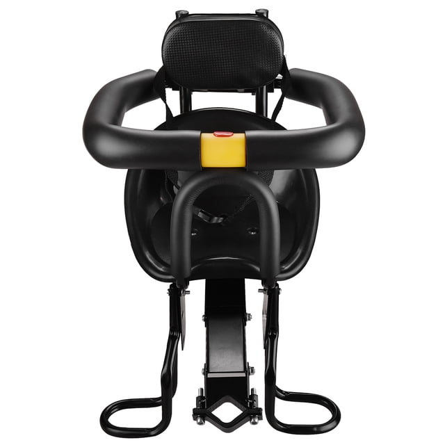Safety Child Seat Bike Front Saddle with Foot Pedals Support Back Rest for MTB Road Bike Soft Backrest