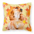 thumbnail image 1 of Carolines Treasures BB9967PW1818 Cocker Spaniel Coussin Décoratif en Tissu Automne, 1 of 2