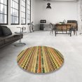thumbnail image 3 of Ahgly Company Tapis d'Intérieur Carrés Abstraits Jaunes Abstraits pour Aire, 5 Pieds Carré, 3 of 6