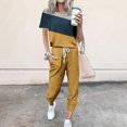 thumbnail image 4 of SDNall Ensemble de Sport Décontracté pour Femmes, Coupe Ample, Manches Courtes, 4 of 9