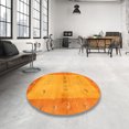 thumbnail image 3 of Ahgly Company Indoor Rectangle Contemporary Neon Orange Oriental Area Rugs, 2' x 5', 3 of 6