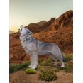 thumbnail image 2 of Standing Howling Wolf Garden Statue Life Size Garden Decor, 2 of 6