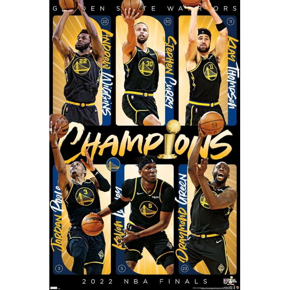 NBA Golden State Warriors - 2022 NBA Finals Champions Wall Poster, 22.375" x 34" Framed