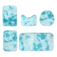 thumbnail image 2 of Sale Today Clearance! Mixed Colors Bath Mats 5 Set Bathroom Rugs For 5 Pcs Toilet Mats Soft Comfortable Water Absorption Non-Slip Thick Washable Easy Dry Dark Color, 2 of 7
