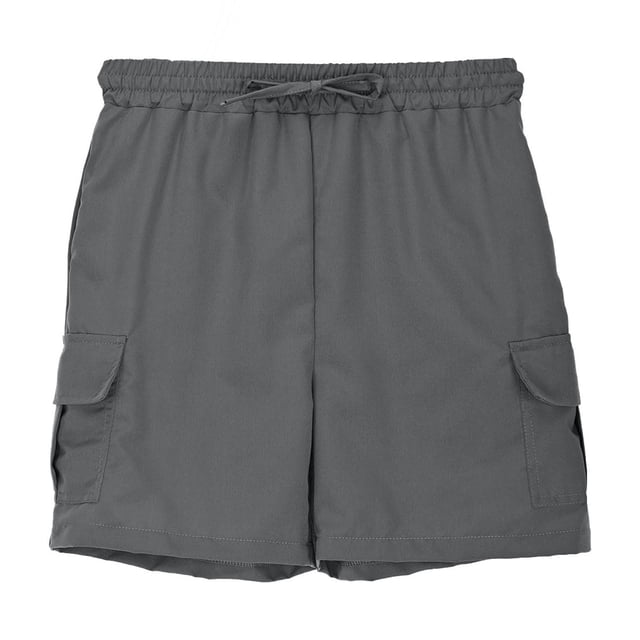 MIASHUI Boys Cargo Shorts Summer Drawstring Stretch Waist Sports Pants with Pocket,Grey,3-4 Years