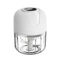 thumbnail image 2 of Czzoypi Electric Garlic Chopper, 100ml Portable Food Processor with USB Charging, Wireless Mini Chopper for Garlic Vegetables Meat, 4 Stainless Steel Blades Easy Clean Kitchen Mincer, White, 2 of 7