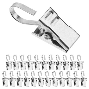 25pcs Stainless Steel Curtain Clips With Hooks Metal Clips For Hanging Curtains Clips For Hanging Hook Clips Hat Clips For Hanging