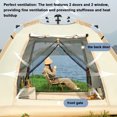 thumbnail image 2 of Graflsoa Quick-Setup Family Camping Tent with UV Protection, Portable for Outdoor Adventures, 210x210x142cm, 3-4 Person, Silver-Coated Oxford Cloth, Mist Gray, 2 of 6