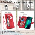thumbnail image 2 of Case for iPhone 13 Pro Max Zipper Wallet Cover Lanyard Crossbody Neck Strap, 2 of 5