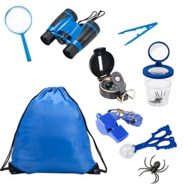 Kit D’explorateur Pour Enfant – Jumelles, Loupe, Filet à Papillon, Lampe, Sac à Dos – Jeu D’aventure Extérieur, 3-7 Ans