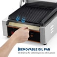 thumbnail image 3 of AKDSteel Commercial Panini Grill, 1800w Electric Sandwich Maker With 9"x9" Full Grooved Enamel Plate And Temp Control, 3 of 8