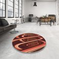 thumbnail image 4 of Ahgly Company Machine Washable Indoor Rectangle Transitional Orange Area Rugs, 7' x 10', 4 of 7